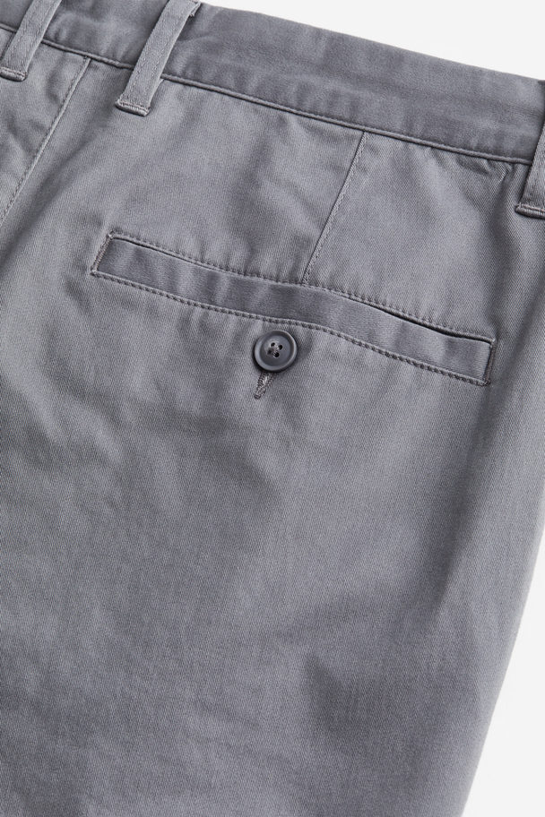 H&M Katoenen Chino - Slim Fit Grijs