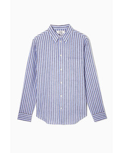 Regular-fit Striped Shirt Dark Blue