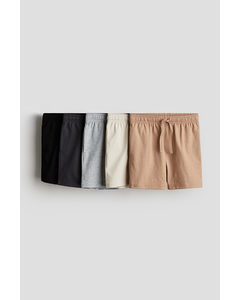 5-pack Cotton Jersey Shorts Dark Beige/grey