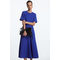 Short-sleeved Jersey Midi Dress Blue