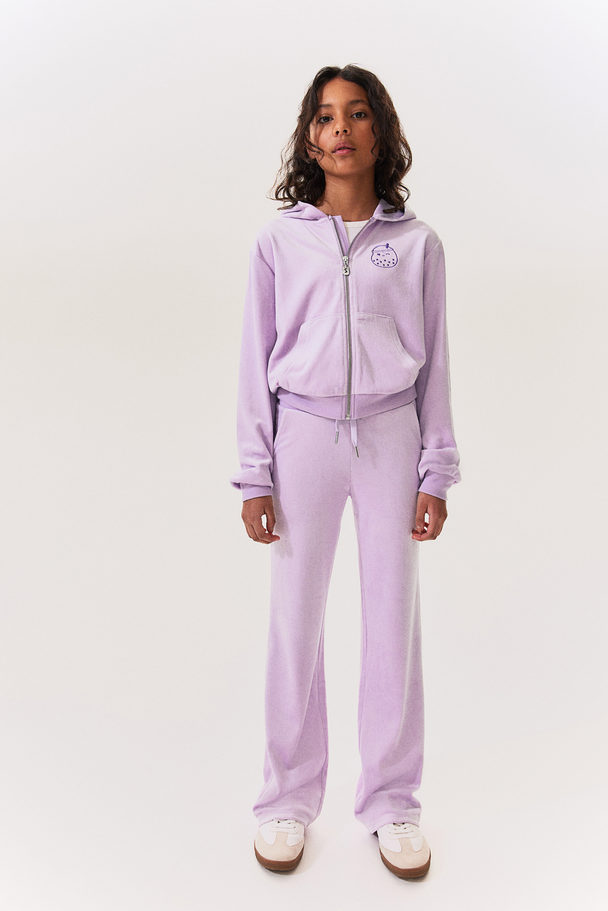 H&M 2-piece Velour Set Purple/squishmallows