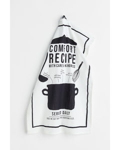 Printed Tea Towel White/comfort Recipe