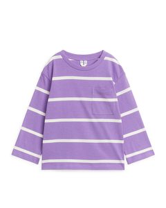 Long Sleeve T-shirt Purple/white