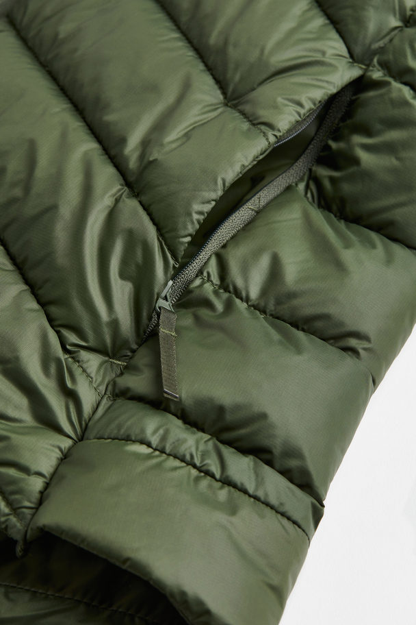 H&M Lightweight Insulated Jacket Dark Khaki Green