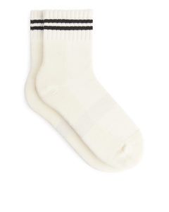 Ribbed Sport Socks White/black