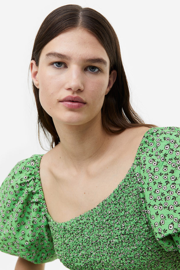 Damson Madder Adelaide Asymmetric Mini Dress Grön
