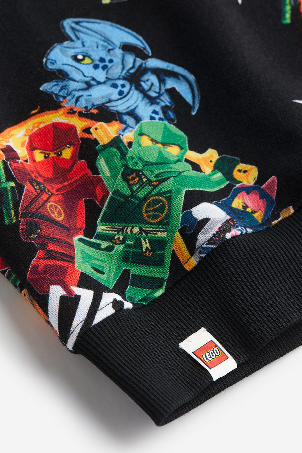 H&M Printed Sweatshirt Black/lego Ninjago