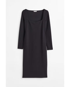 H&m+ Square-necked Dress Black