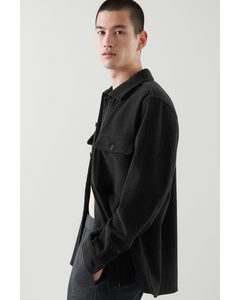 Relaxed-fit Wool Overshirt Grey