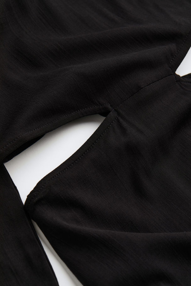 H&M Bodycon-Kleid mit Cut-outs Schwarz