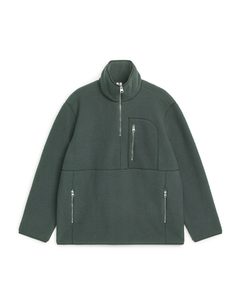 Half-zip Fleece Jacket Dusty Green