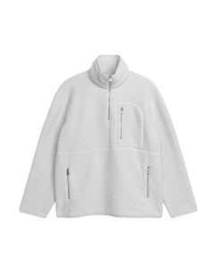 Half-zip Fleece Jacket Light Grey