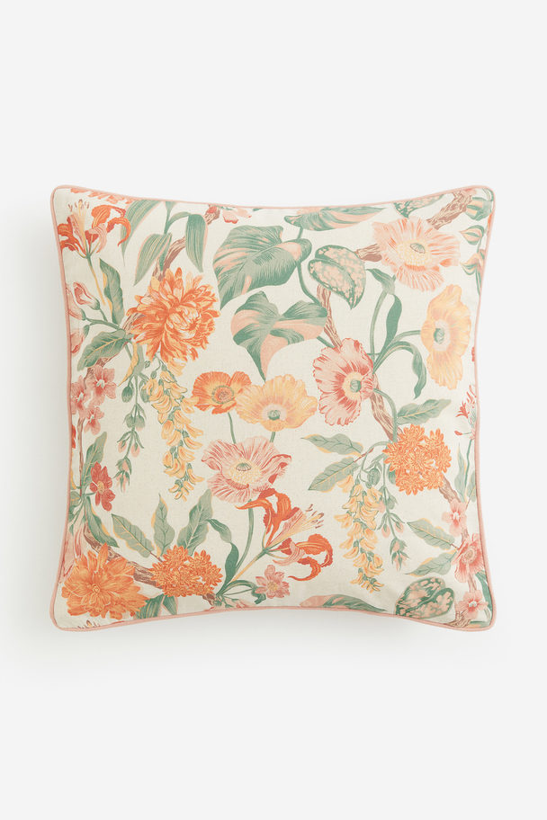 H&M HOME Patterned Cushion Cover Powder Pink/floral