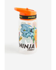 Trinkflasche mit Print Orange/LEGO Ninjago