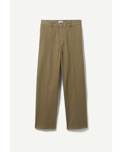 Ross Loose Trousers Olive Green
