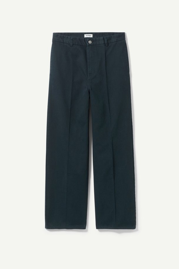 Weekday Ross Loose Trousers Navy Blue