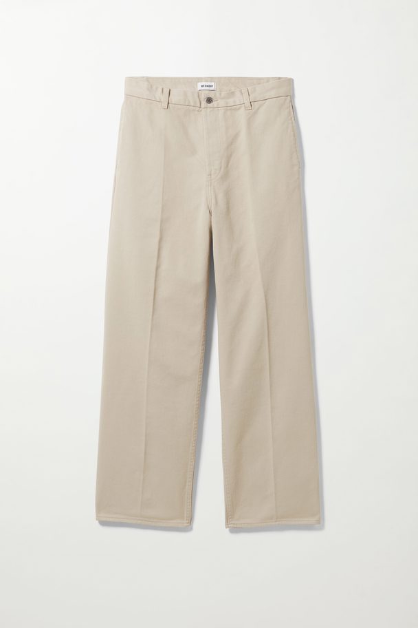 Weekday Ross Wide Trousers Off-white