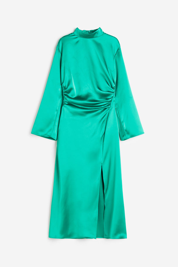 H&M Kleid mit Raffungen Grün
