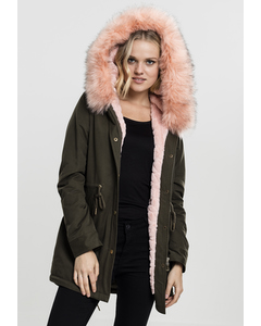 Damen Ladies Peached Teddy Lined Parka