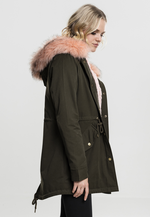 Urban Classics Ladies Peached Teddy Lined Parka