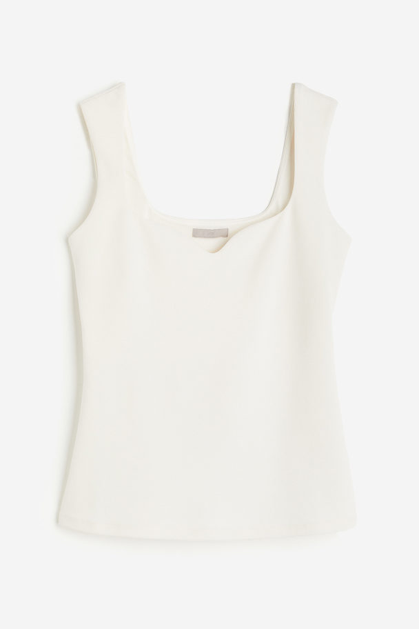 H&M Sweetheart-neck Top White