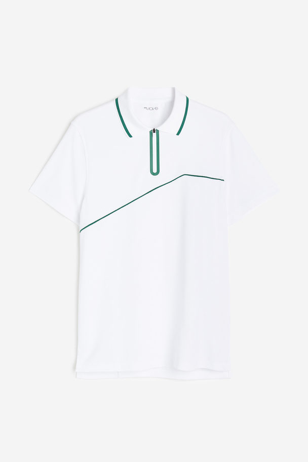 H&M DryMove™ Tennisshirt Weiß