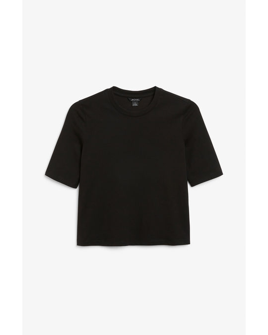 Monki Fitted T-shirt Black