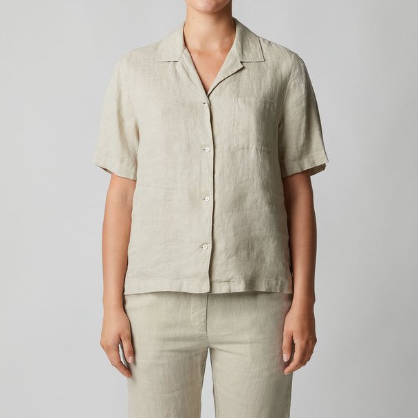 Singular Society Women's Linen Short Sleeve Shirt