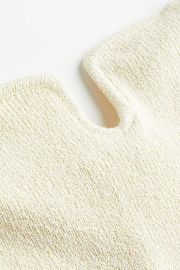 H&M Knitted Bandeau Top Cream