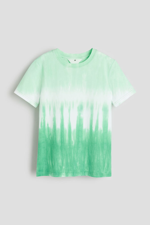 H&M T-shirt Groen/tiedye