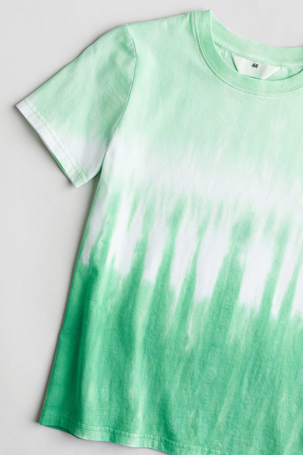 H&M T-shirt Groen/tiedye