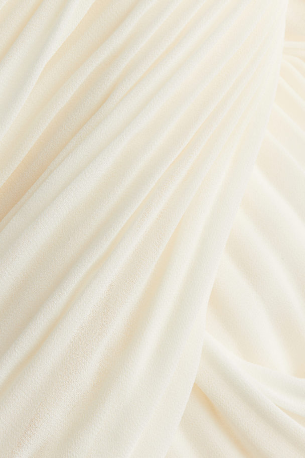 H&M Pleated Chiffon Skirt Cream