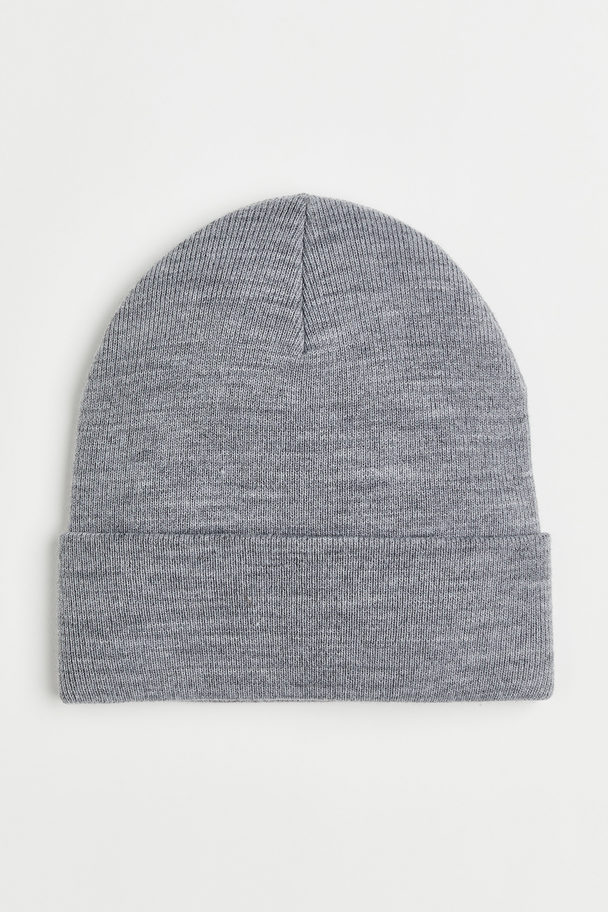 H&M Knitted Hat Grey Marl