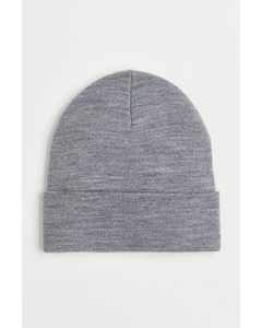 Knitted Hat Grey Marl