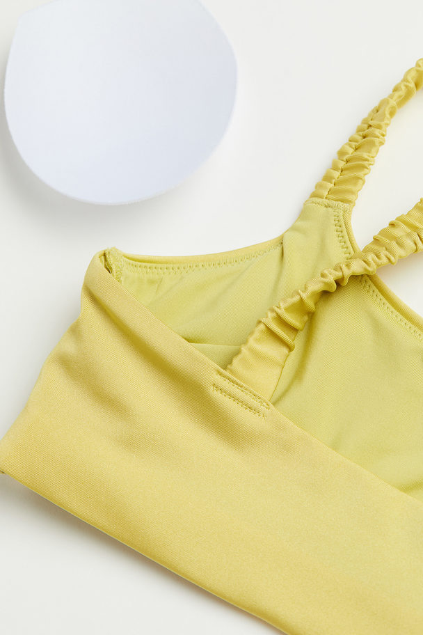 H&M Padded Bikini Top Light Yellow
