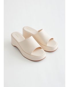 Platform Sandals White