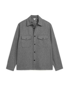 Wool Overshirt Grey Melange