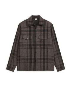 Wool Overshirt Brown/check
