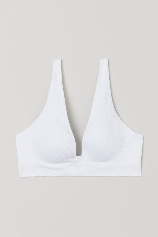 H&M Seamless Tricot Push-up Bh Wit