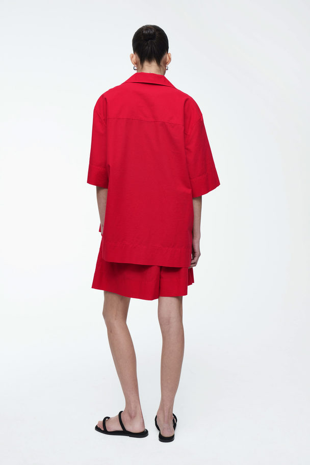 COS Short-sleeved Resort Shirt Red