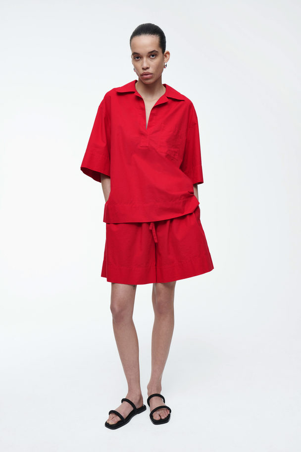 COS Short-sleeved Resort Shirt Red