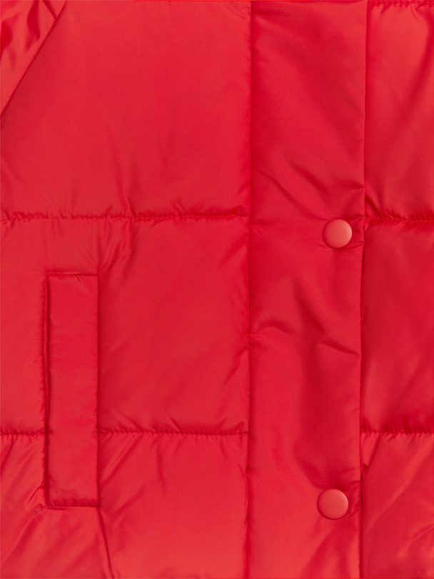 Arket Print Puffer Jacket Red