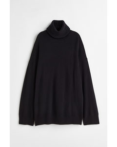 Cashmere Polo-neck Jumper Black