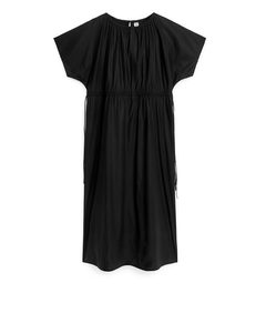 Lyocell Drawstring Dress Black