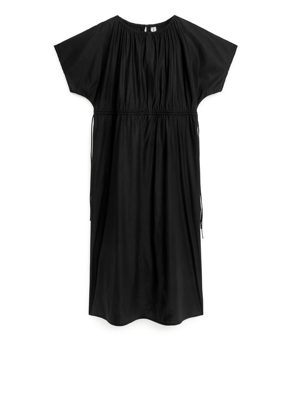 ARKET Lyocell Drawstring Dress Black