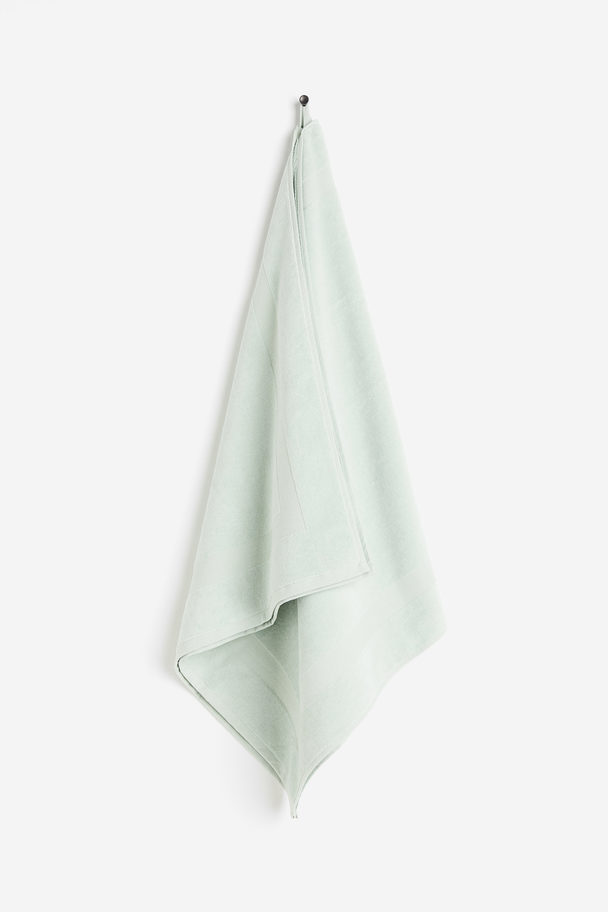 H&M HOME Velours Handdoek Lichtgroen