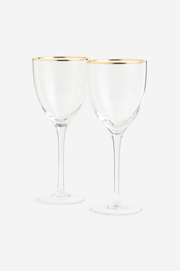 H&M HOME 2-pack Wine Glasses Clear Glass