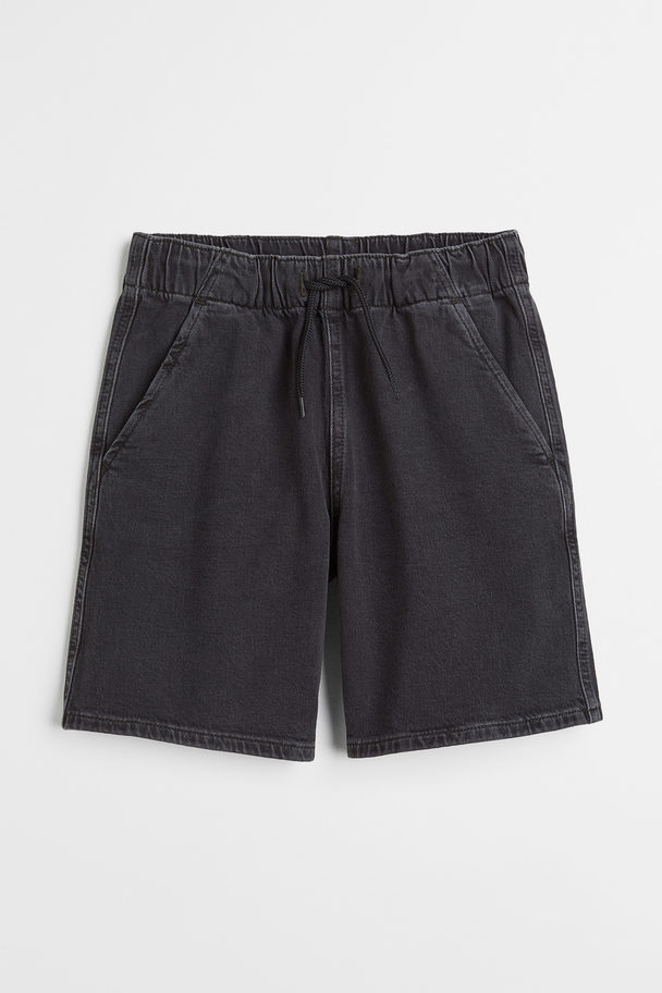 H&M Denim Shorts Dark Grey