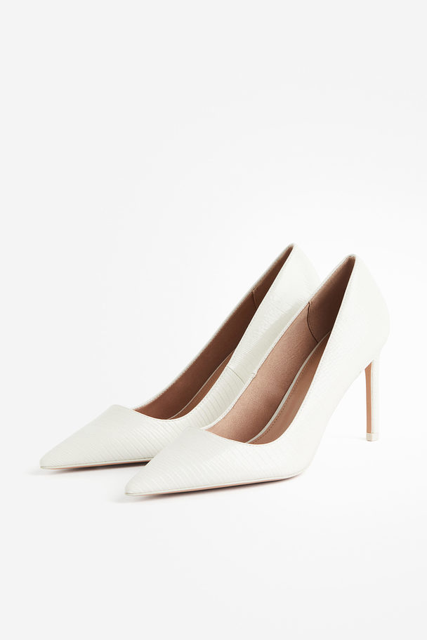 H&M Patterned Court Shoes White