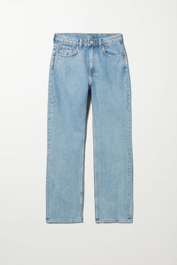 Weekday Voyage High Straight Jeans Pen Blue